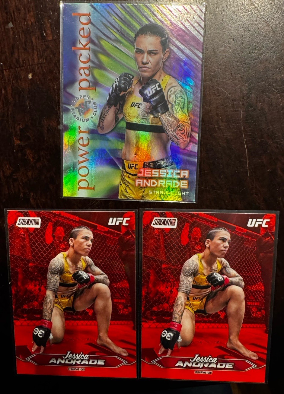 Jessica Andrade 2025 Topps Stadium Club UFC Power Packed #PD-10 Red