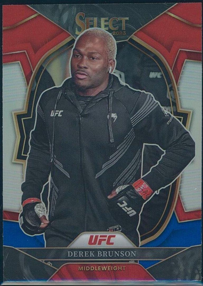 Derek Brunson 2023 Panini Select UFC Concourse #62 Red Blue Prizm