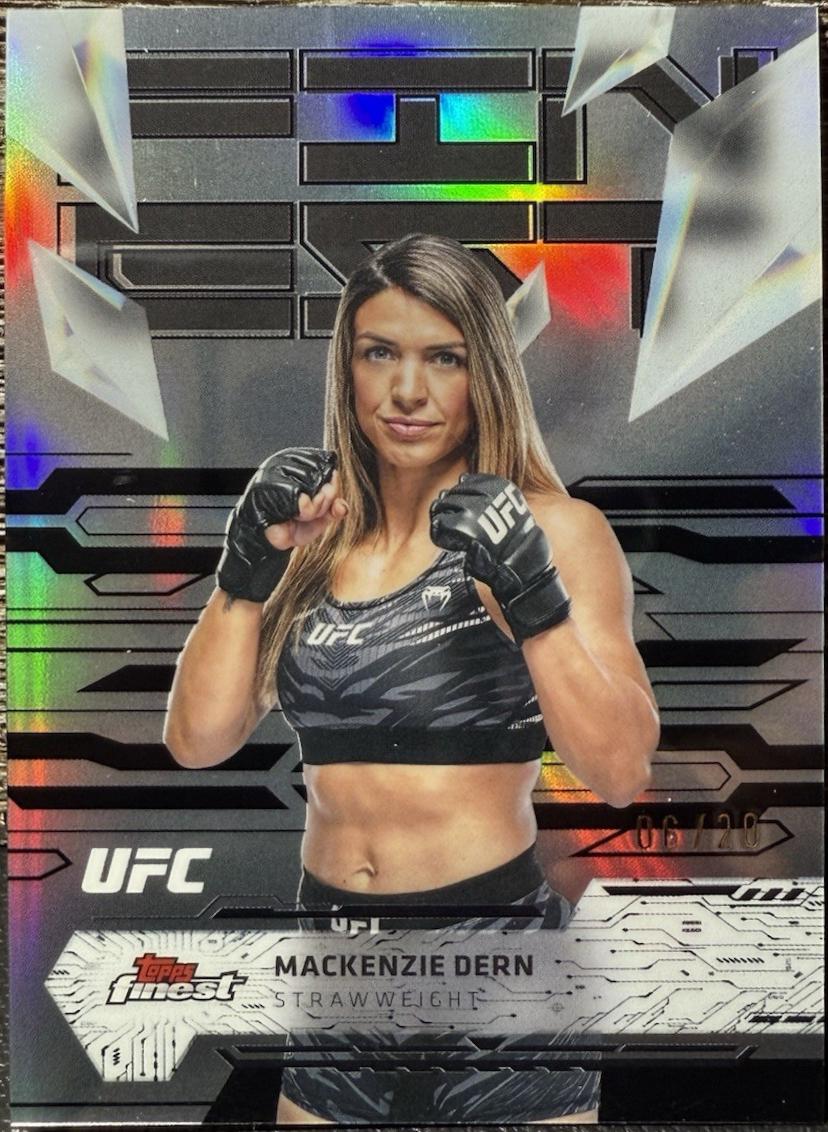 Mackenzie Dern 2025 Topps Finest UFC Base Uncommon #155 Superfractor