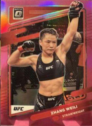 Zhang Weili 2022 Panini Donruss Optic UFC Base #100 Pink