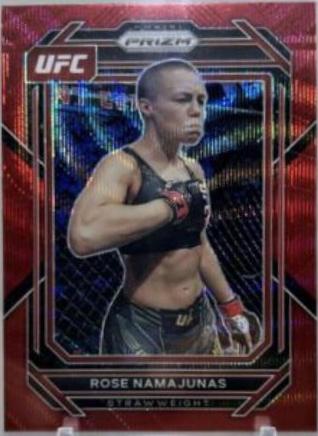 Rose Namajunas 2023 Panini Prizm UFC Base #136 Ruby Wave