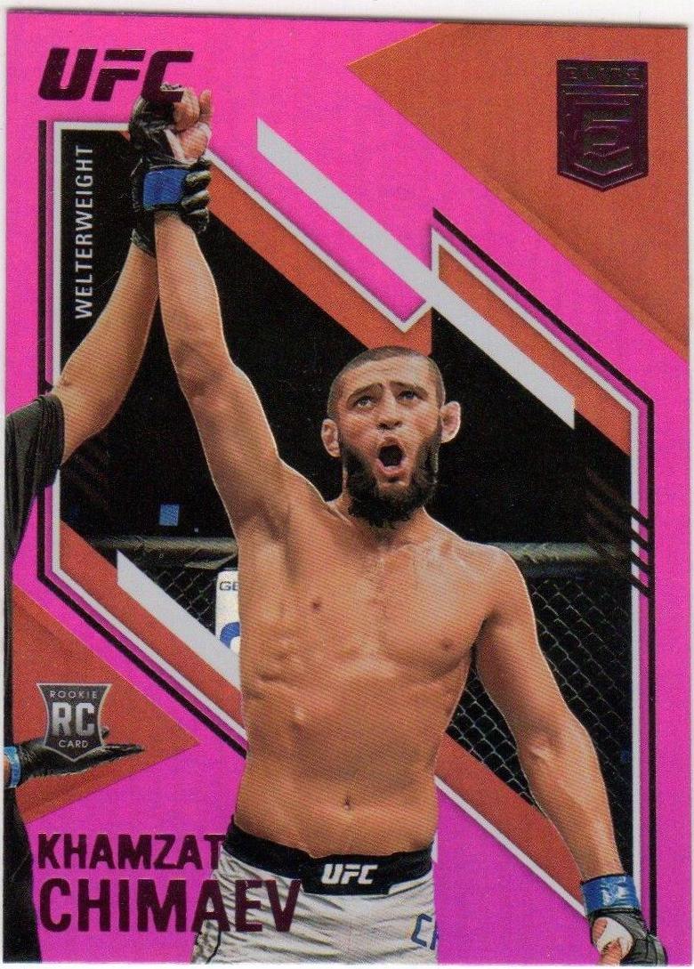 Khamzat Chimaev 2021 Panini Chronicles UFC Base Elite #156 Pink