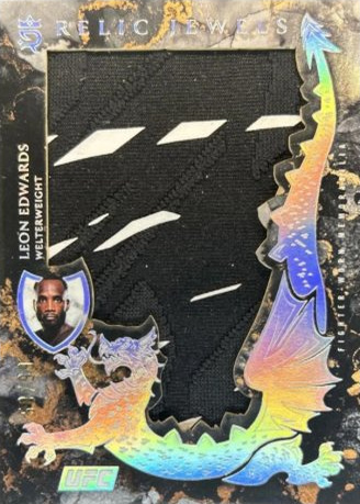 Leon Edwards 2025 Topps Royalty UFC Relic Jewels #RJ-LE Platinum