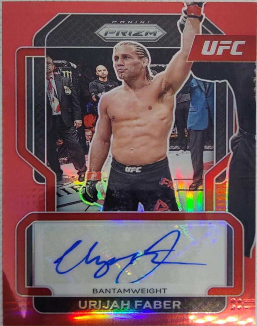 Urijah Faber 2022 Panini Prizm UFC Signatures #32 Red