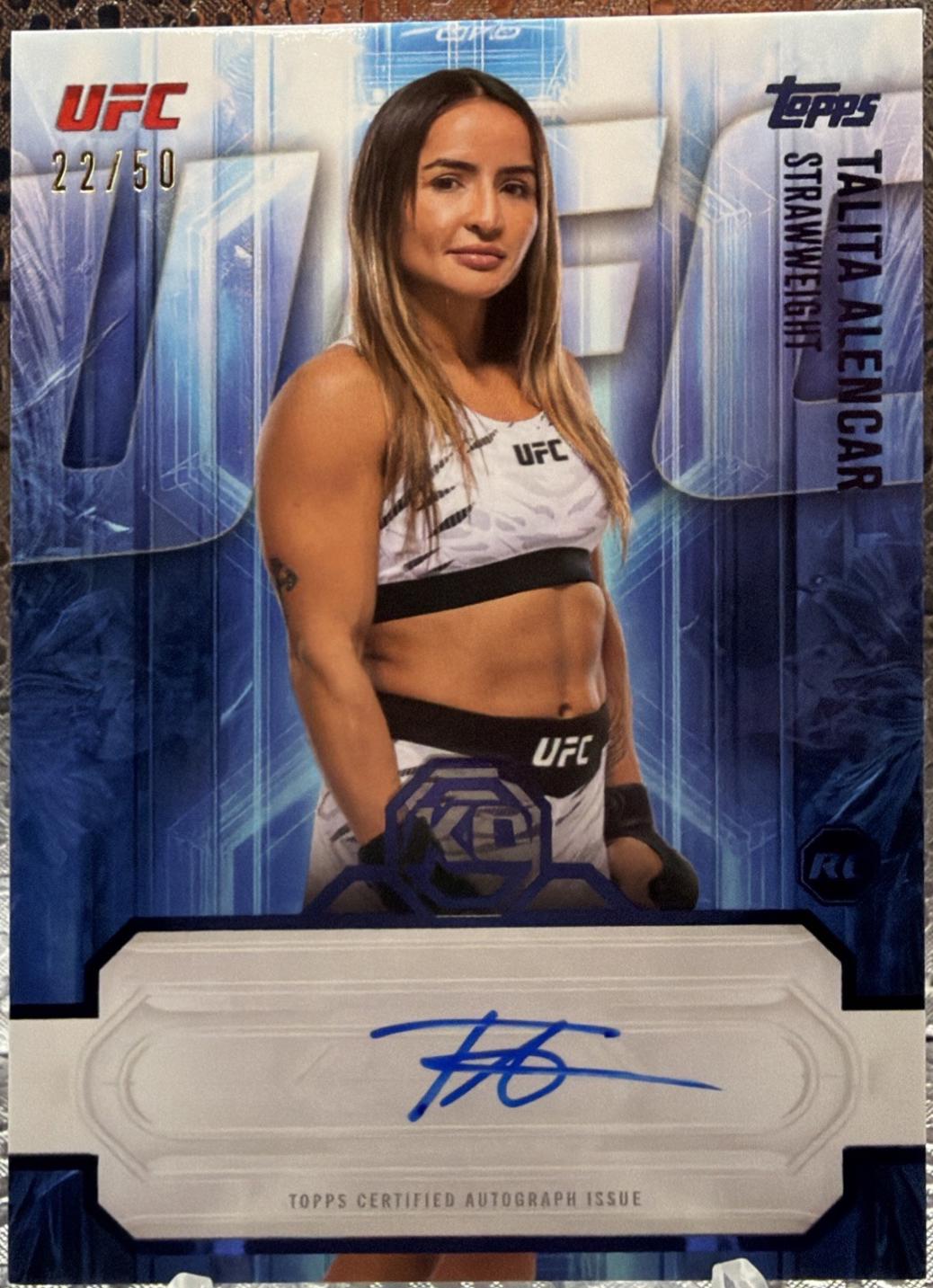 Talita Alencar 2026 Topps Knockout UFC Knockout Autographs #KOA-TAR Blue