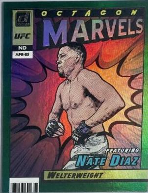 Nate Diaz 2022 Panini Donruss UFC Octagon Marvels #14 Green