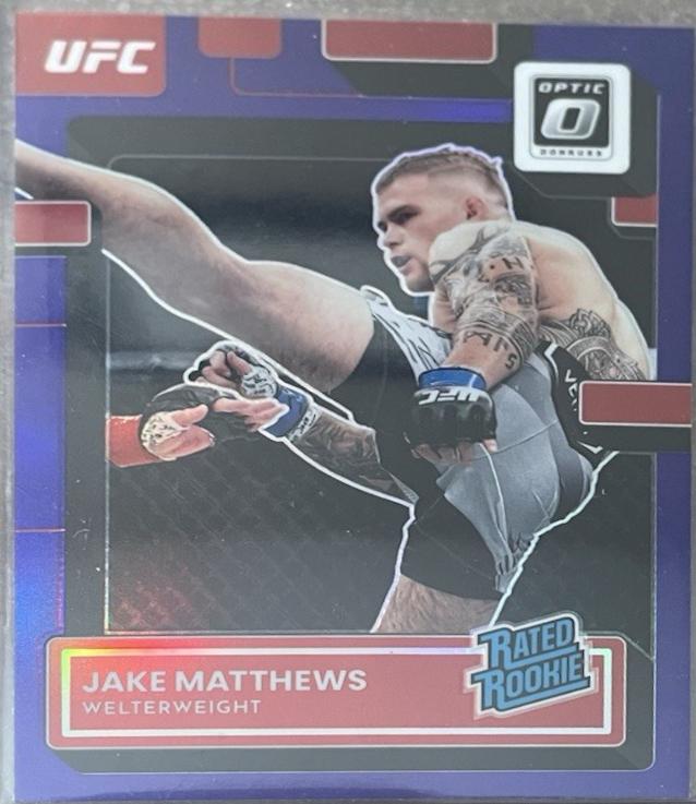 Jake Matthews 2023 Panini Donruss Optic UFC Base #116 Purple