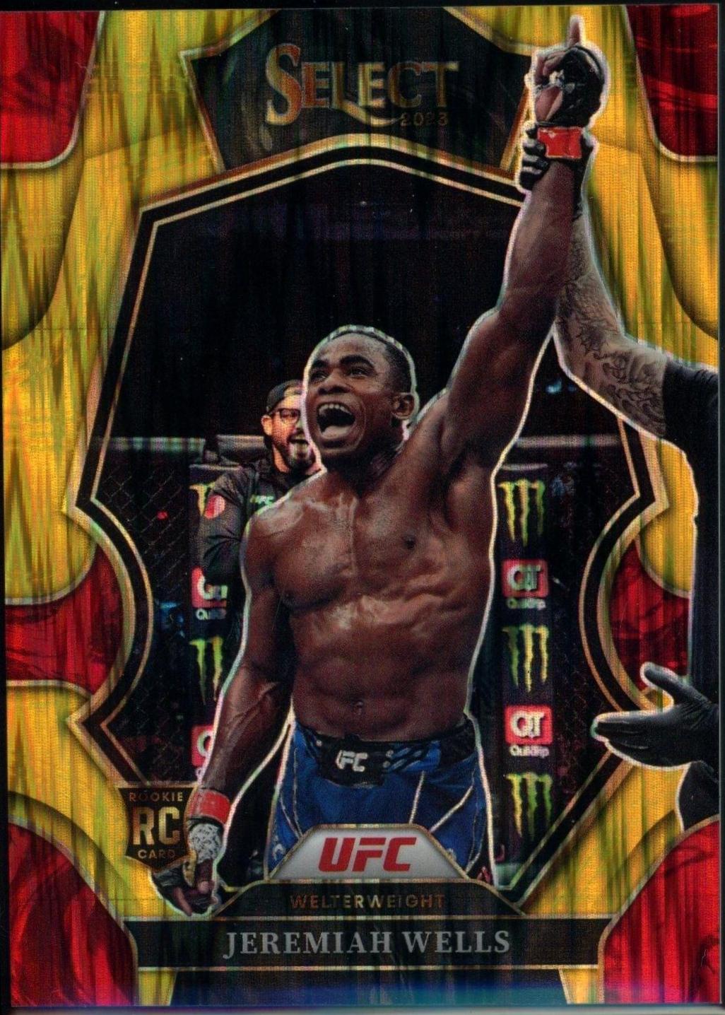 Jeremiah Wells 2023 Panini Select UFC Premier Level #134 Gold Flash