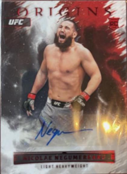 Nicolae Negumereanu 2023 Panini Chronicles UFC Origins Autographs #12 Gold