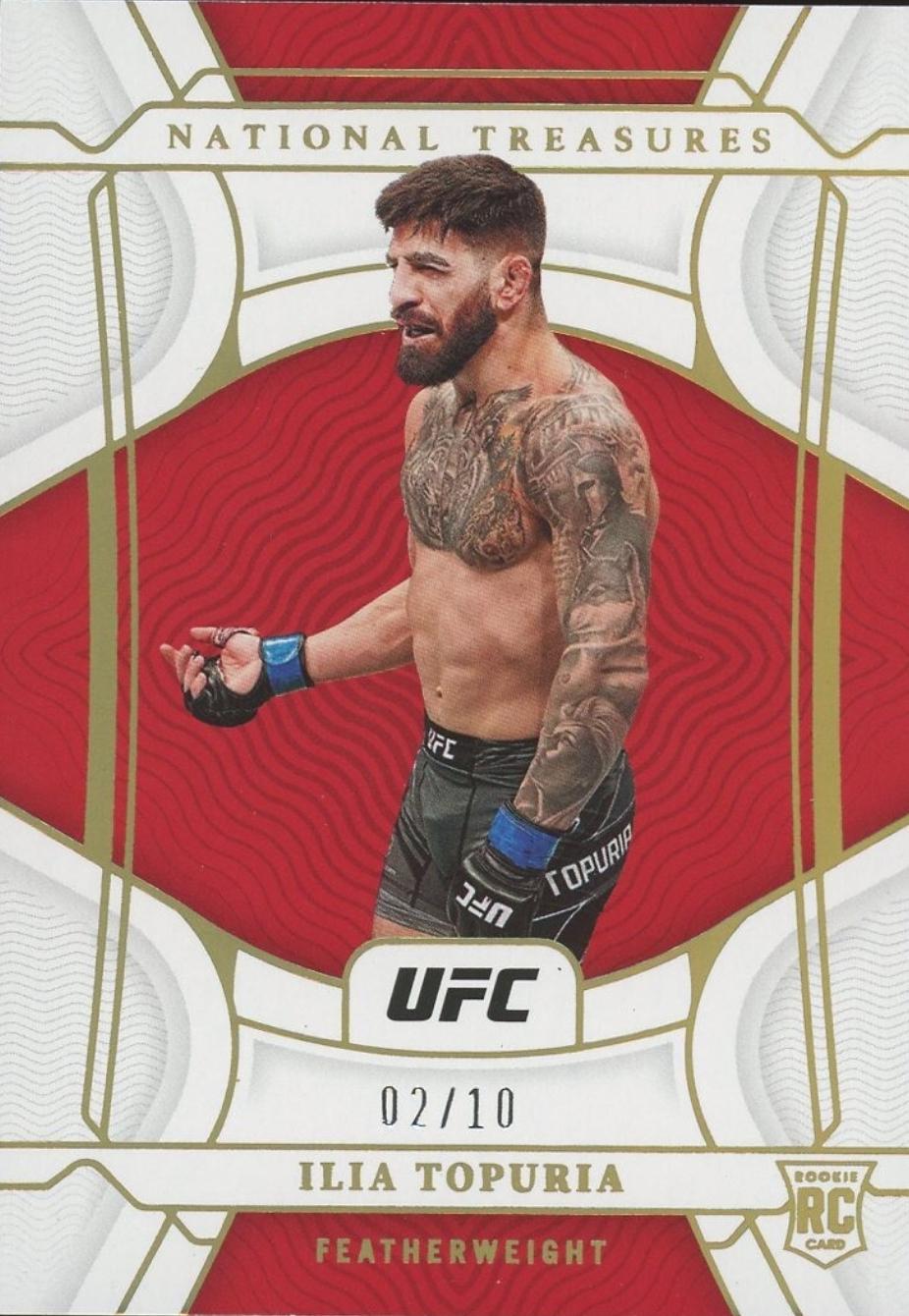 Ilia Topuria 2022 Panini Chronicles UFC Base National Treasures #436 Platinum