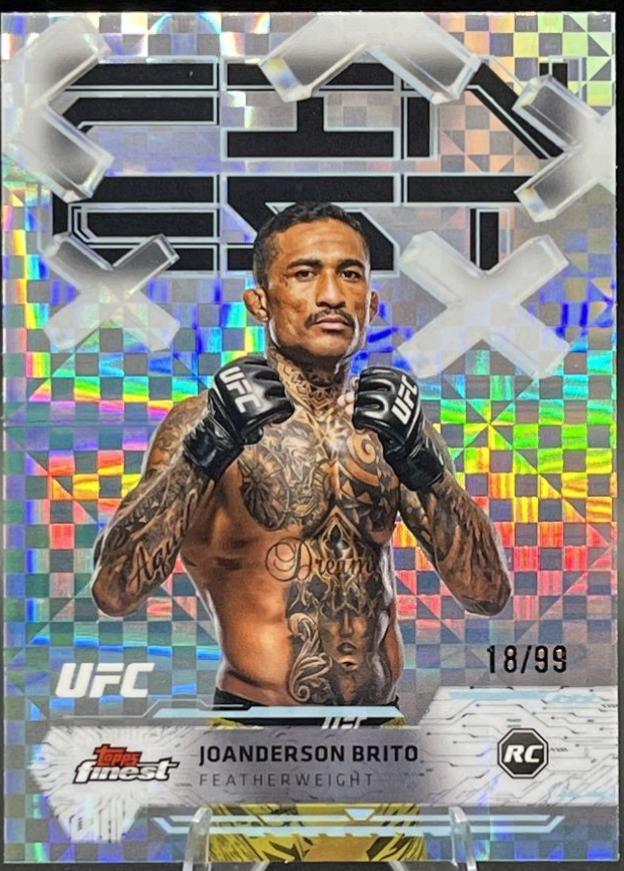 Joanderson Brito 2025 Topps Finest UFC Base Common #27 Blue Checkerboard Refractor