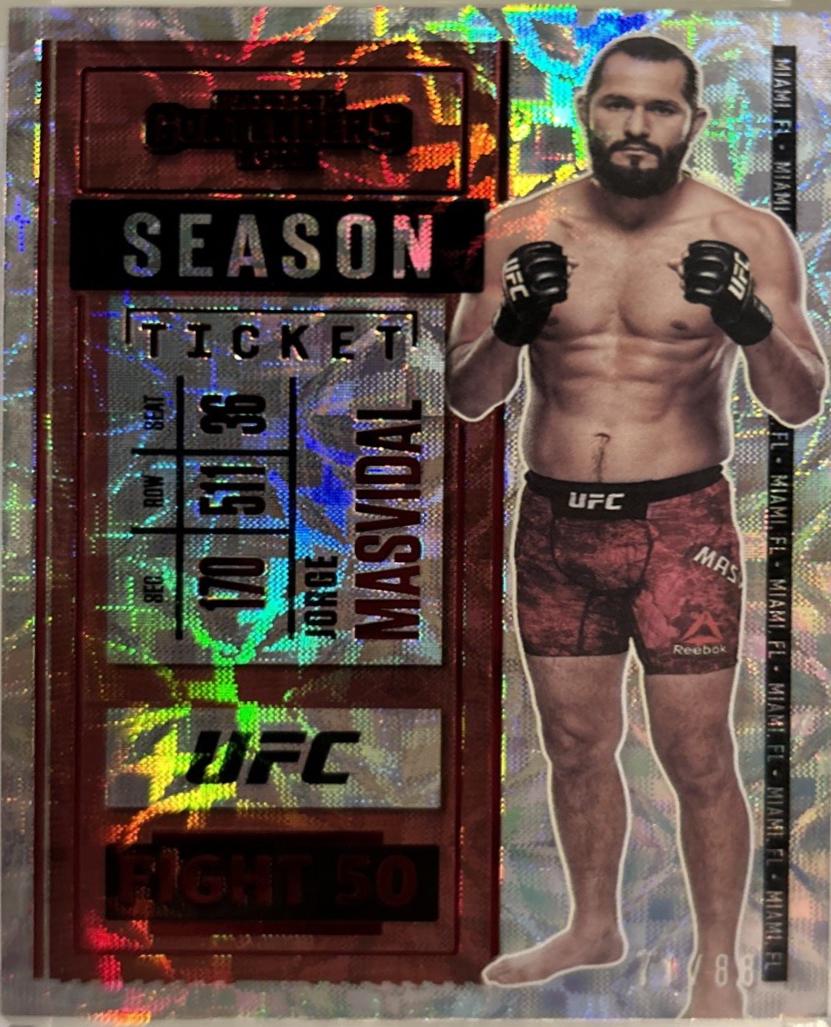 Jorge Masvidal 2021 Panini Chronicles UFC Base Contenders Season Ticket #8 Asia