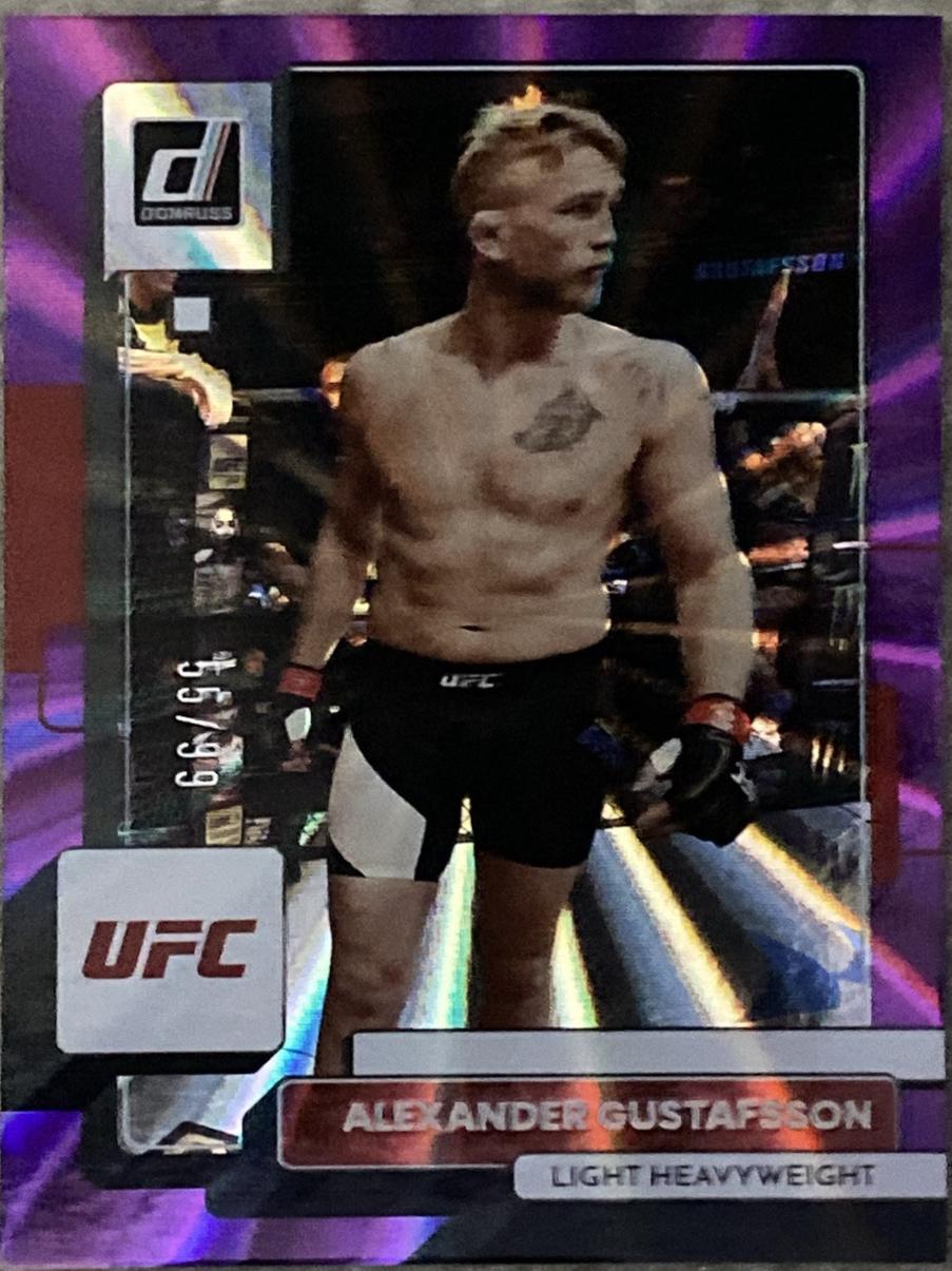 Alexander Gustafsson 2023 Panini Donruss UFC Base #66 Purple Laser