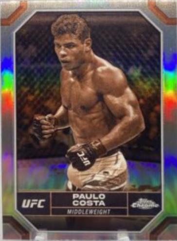 Paulo Costa 2024 Topps Chrome UFC Base #154 Sepia Refractor