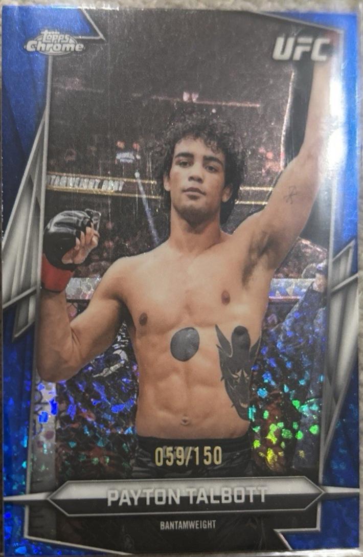 Payton Talbott 2026 Topps Chrome UFC Base #17 Blue Mini Diamonds Refractor