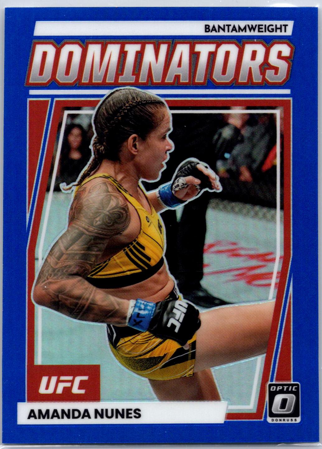 Amanda Nunes 2023 Panini Donruss Optic UFC Dominators #2 Blue