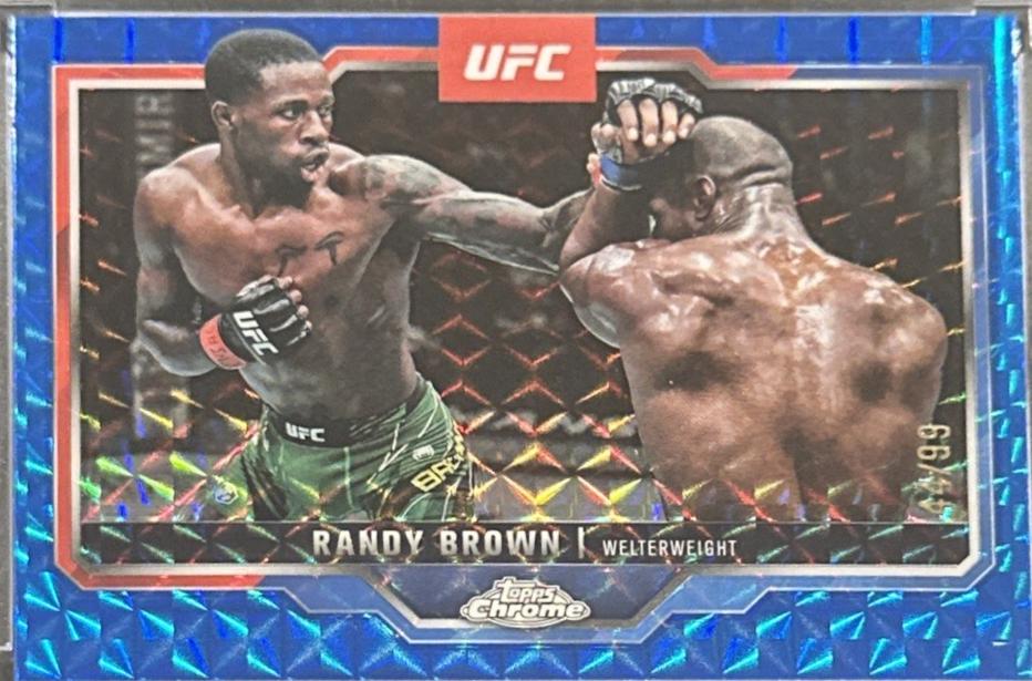 Randy Brown 2025 Topps Chrome UFC Base #23 Blue Geometric Refractor