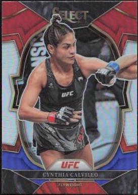 Cynthia Calvillo 2023 Panini Select UFC Concourse #22 Red Blue Prizm
