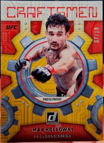 Max Holloway 2022 Panini Donruss UFC Craftsmen #4 Gold