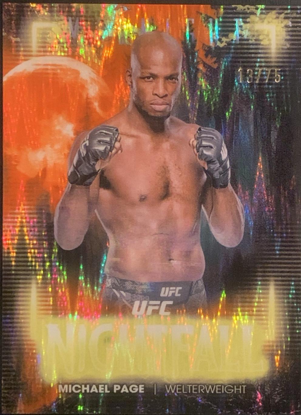 Michael Page 2025 Topps Midnight UFC Base #34 Dusk