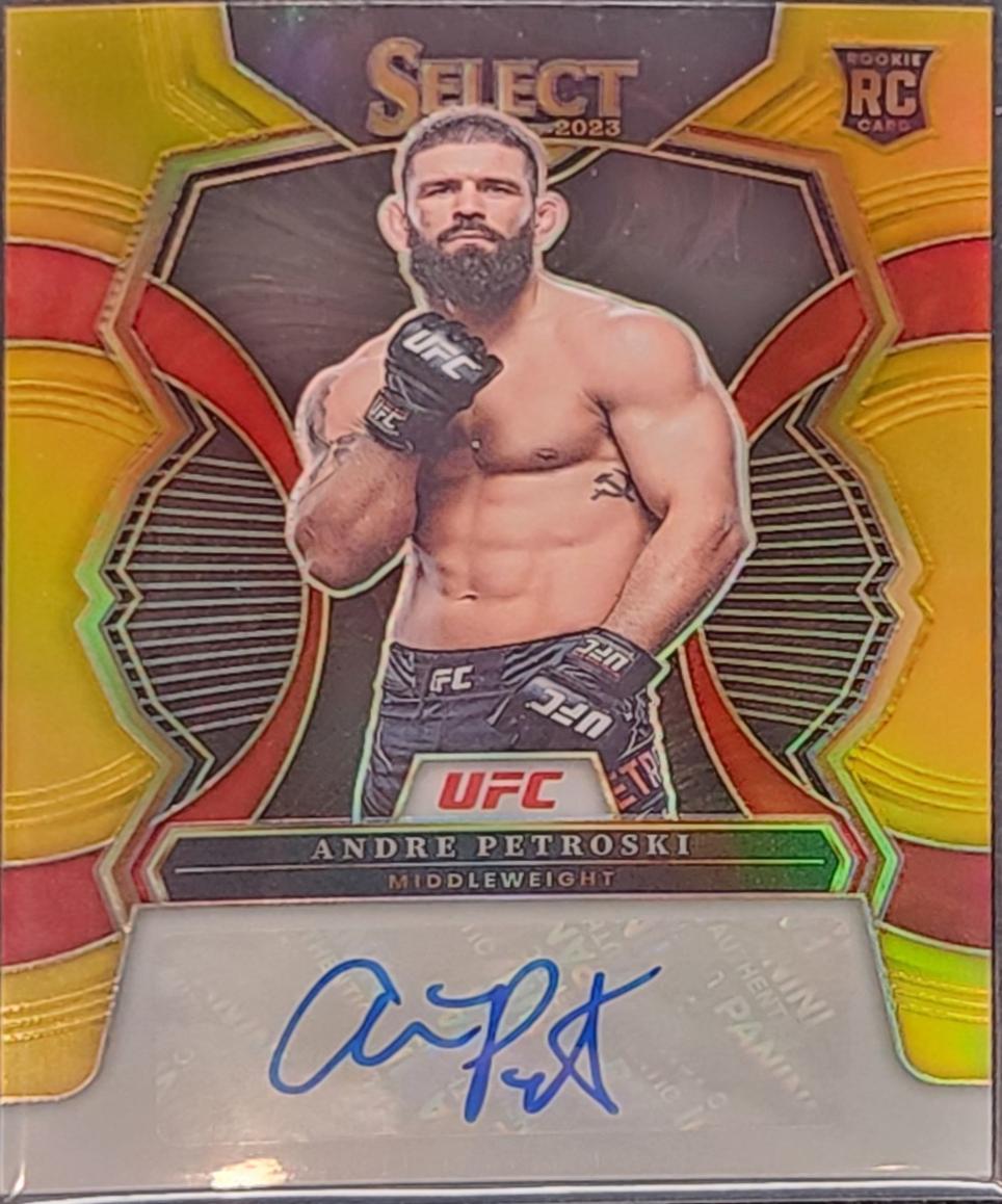 Andre Petroski 2023 Panini Select UFC Rookie Signatures #1 Gold