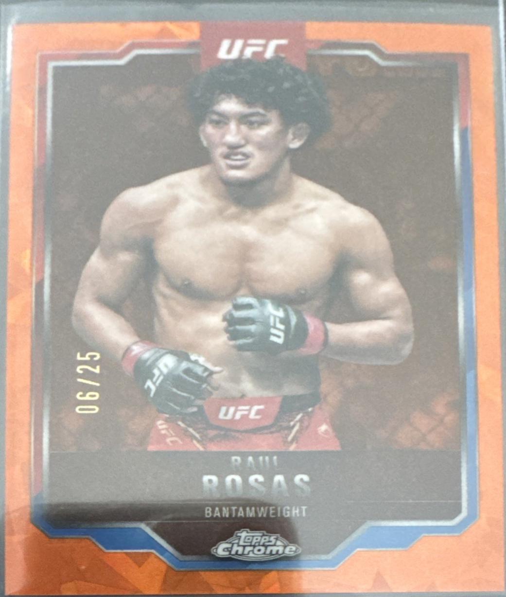 Raul Rosas 2025 Topps Chrome UFC Base #120 Orange Geometric Refractor