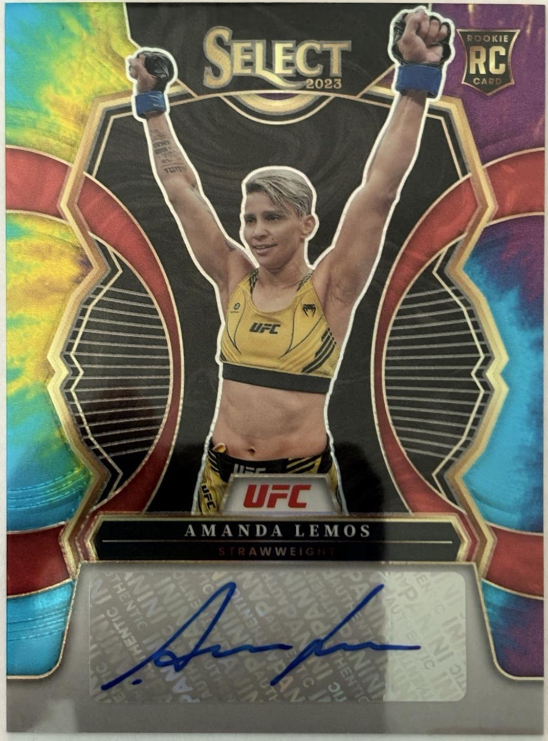 Amanda Lemos 2023 Panini Select UFC Rookie Signatures #6 Tie-Dye