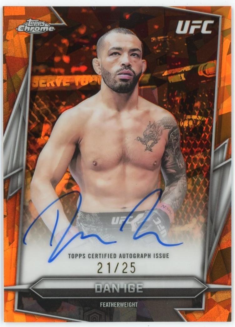 Dan Ige 2026 Topps Chrome UFC Base Autographs #BAV-DI Black Refractor