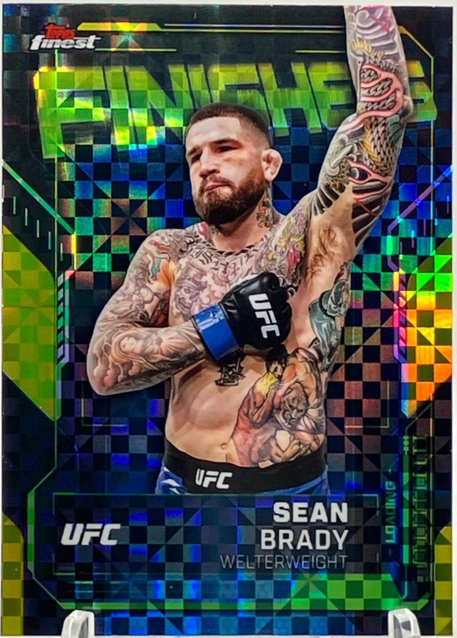 Sean Brady 2025 Topps Finest UFC Finishers #FN-24 Checkerboard Refractor