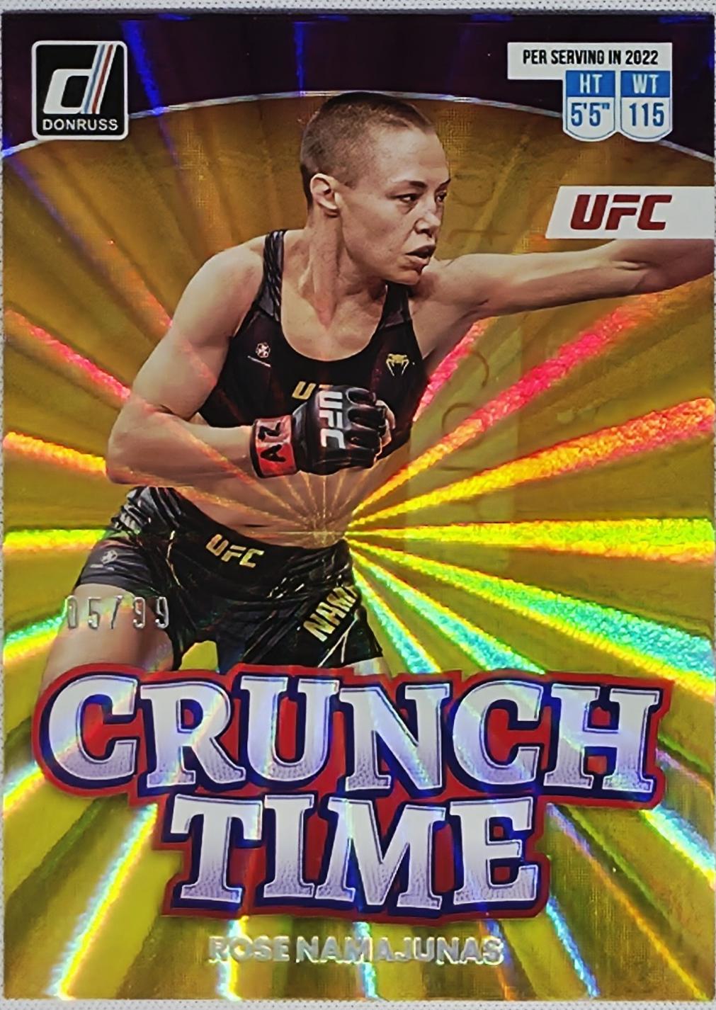 Rose Namajunas 2023 Panini Donruss UFC Crunch Time #4 Purple Laser