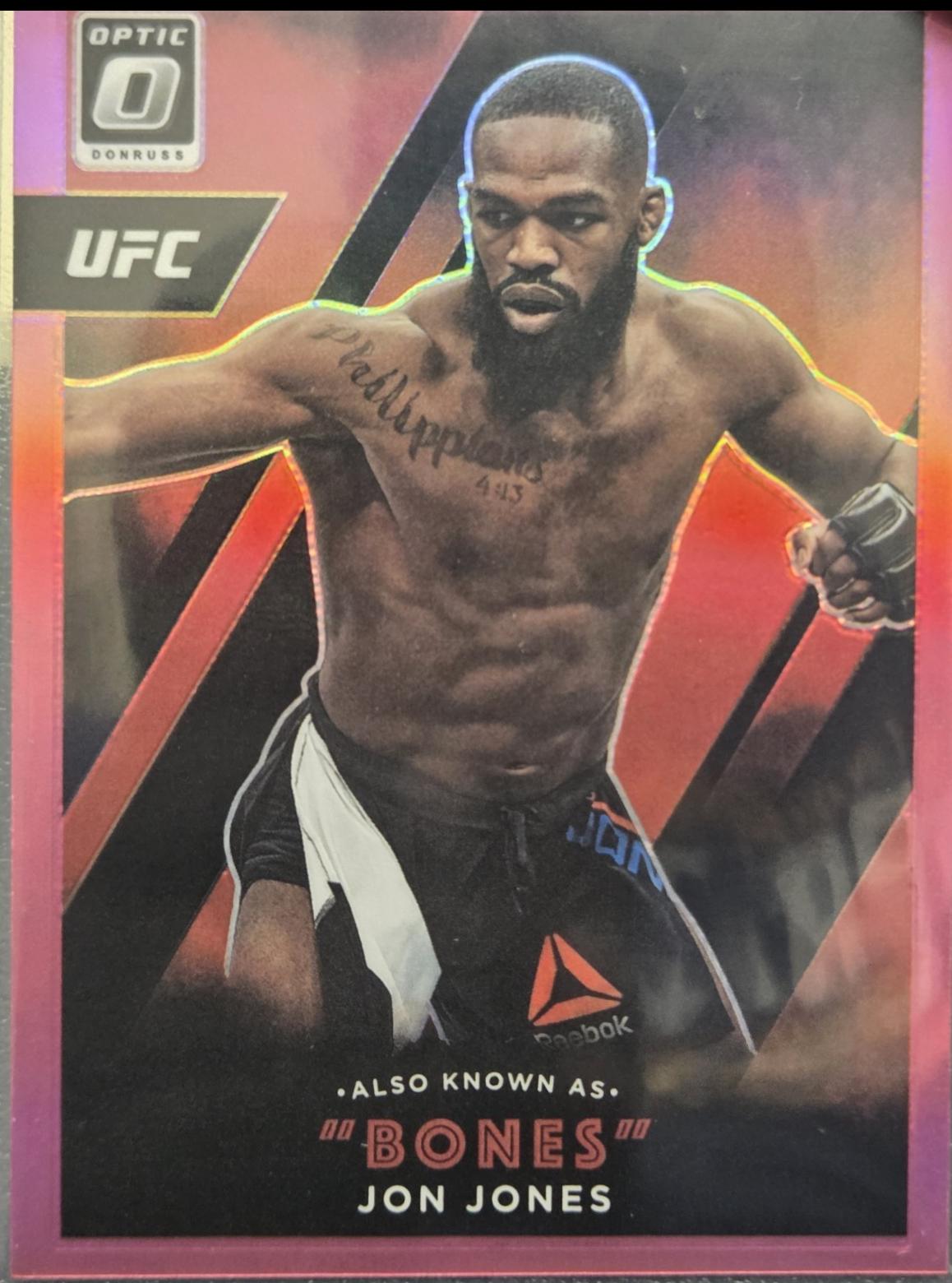 Jon Jones 2022 Panini Donruss Optic UFC Also Known As #18 Pink