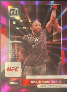 Khalil Rountree Jr. 2023 Panini Donruss UFC Base #183 Purple Laser