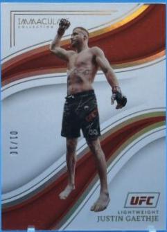 Justin Gaethje 2023 Panini Immaculate Collection UFC Base #87 Gold