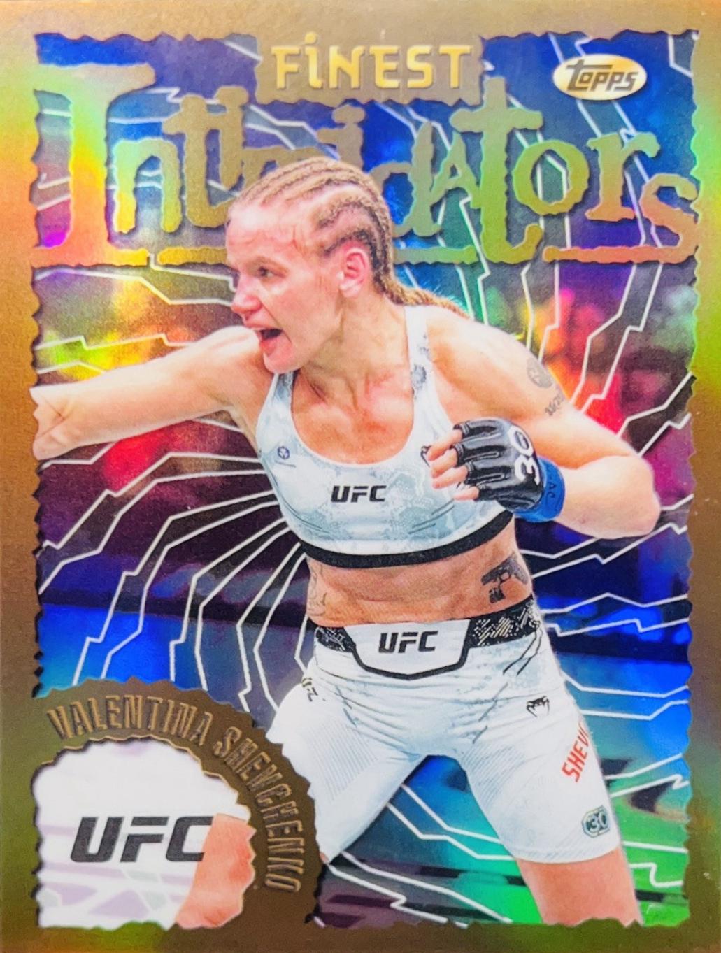 Valentina Shevchenko 2024 Topps Finest UFC Intimidators #INT-17 Refractor