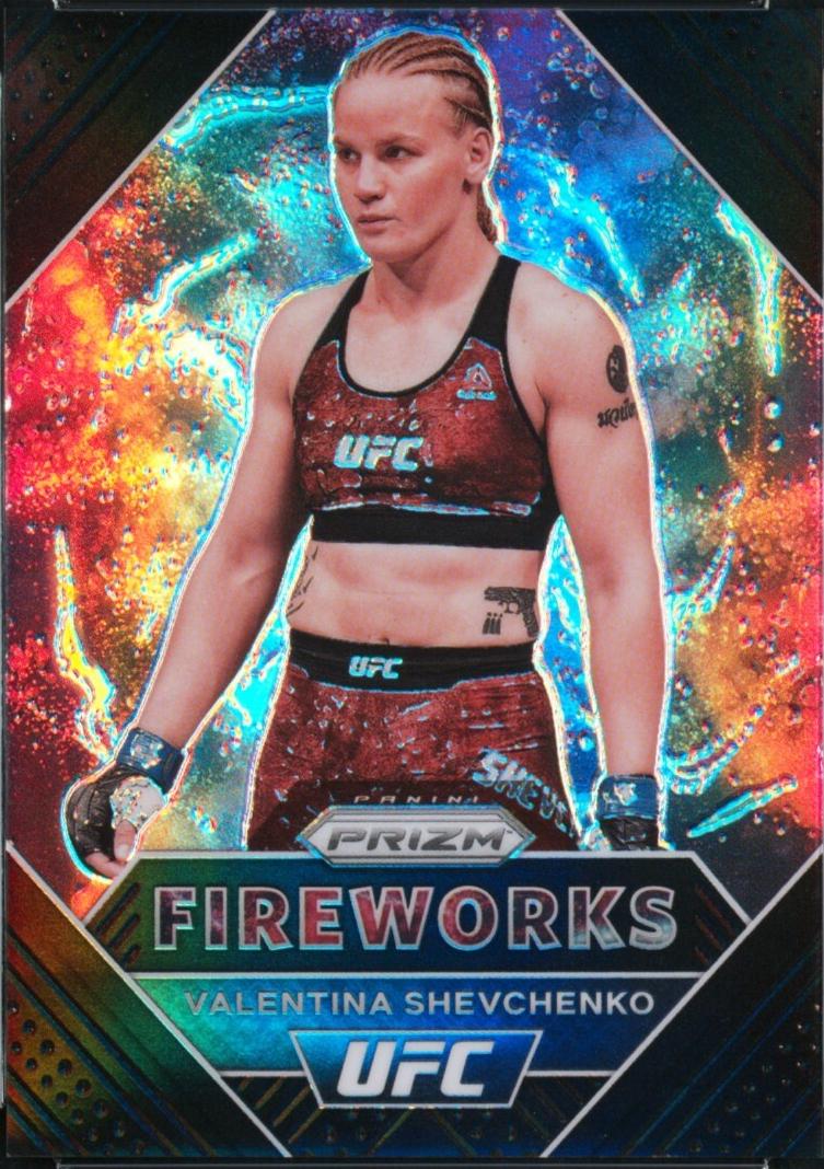 Valentina Shevchenko 2021 Panini Prizm UFC Fireworks #5 Black
