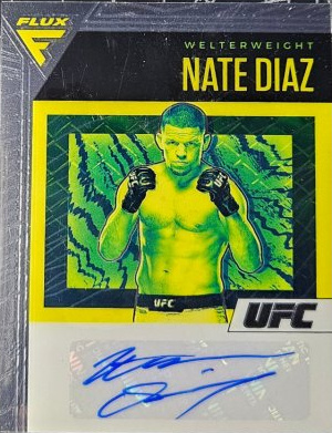 Nate Diaz 2021 Panini Chronicles UFC Flux Auto #2 Red