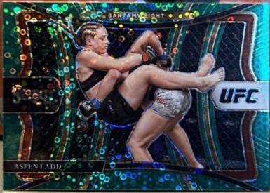 Aspen Ladd 2021 Panini Select UFC Premier Level #158 Green Disco