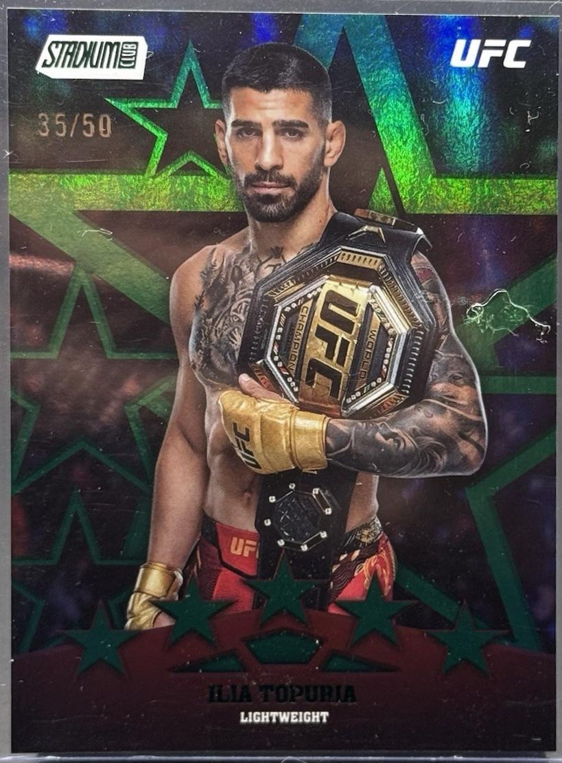 Ilia Topuria 2025 Topps Stadium Club UFC Special Forces #SF-13 Green