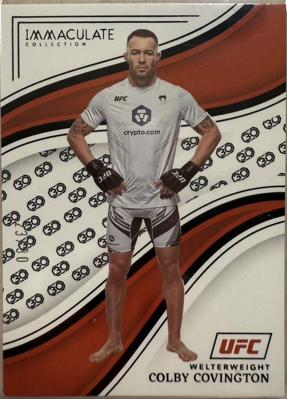 Colby Covington 2023 Panini Immaculate Collection UFC Base #29 30th Anniversary
