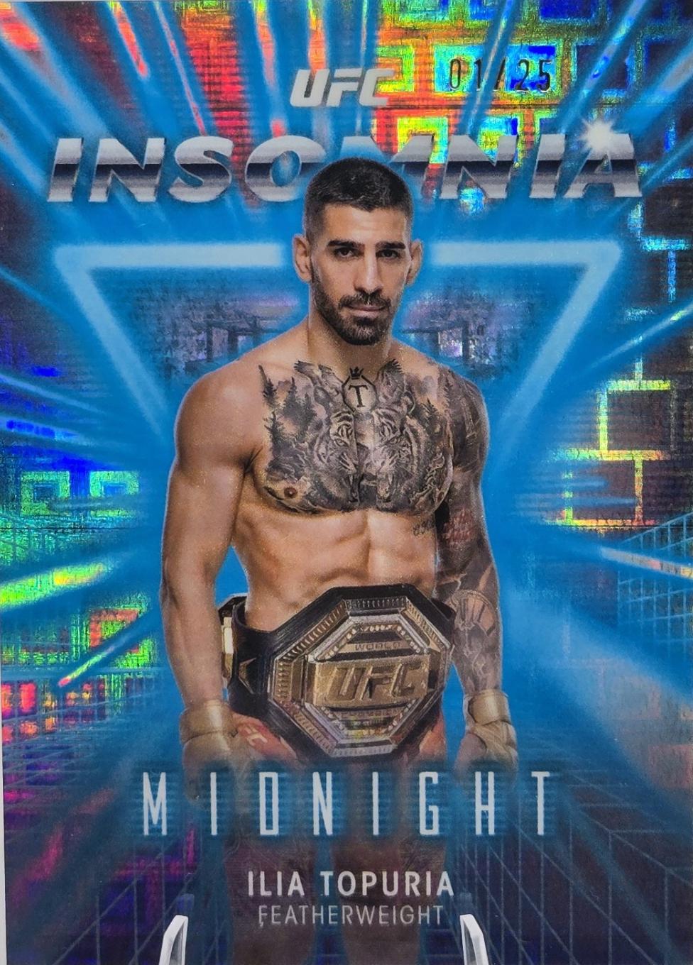 Ilia Topuria 2025 Topps Midnight UFC Insomnia #IN-24 Moonrise