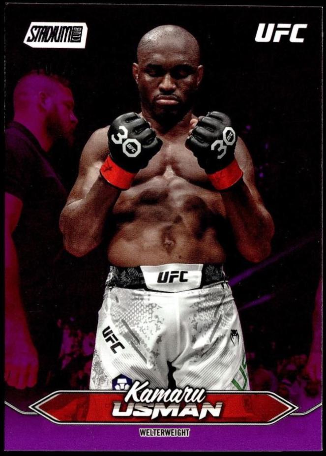 Kamaru Usman 2025 Topps Stadium Club UFC Base #86 Purple