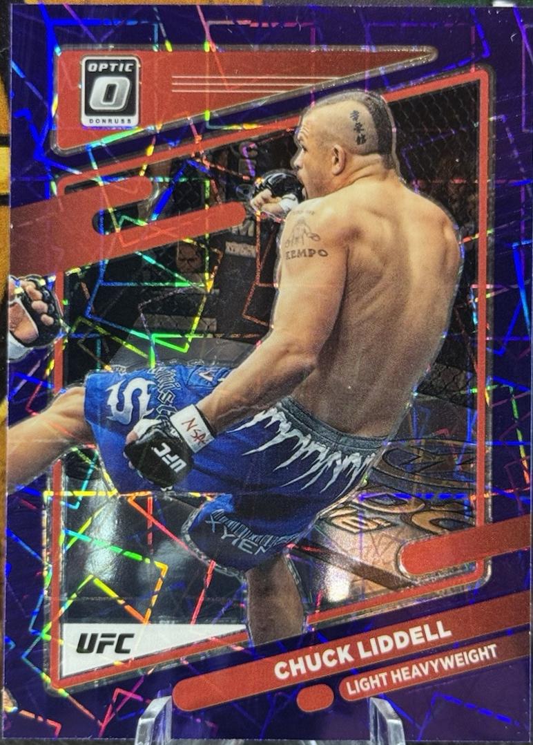 Chuck Liddell 2022 Panini Donruss Optic UFC Base #17 Purple Velocity