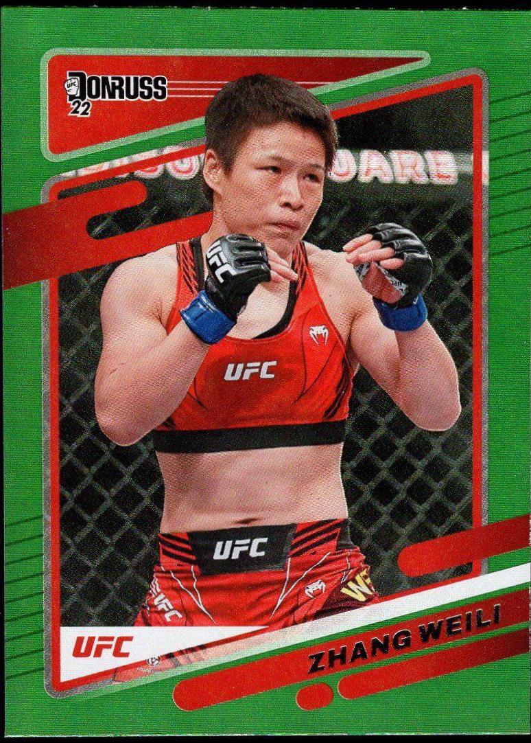 Zhang Weili 2022 Panini Donruss UFC Base #100 Green