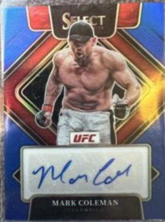 Mark Coleman 2022 Panini Select UFC Signatures #36 Blue