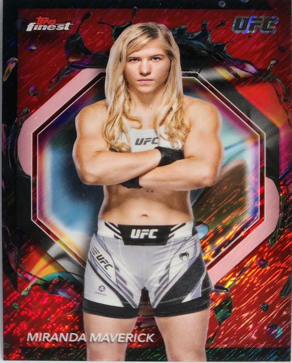 Miranda Maverick 2024 Topps Finest UFC Base Rare #250 Red Shimmer Refractor