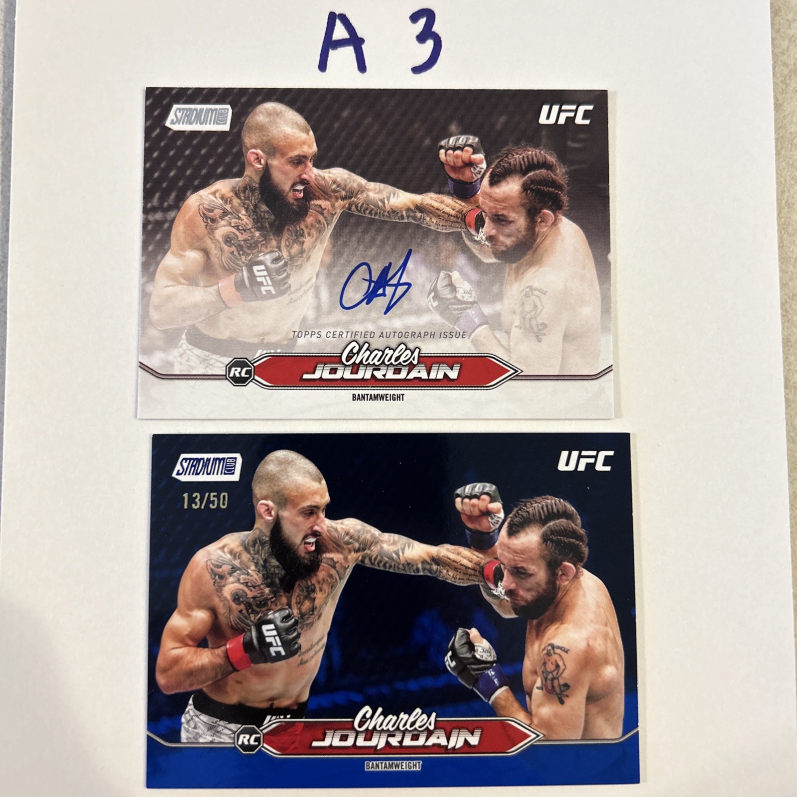 Charles Jourdain 2025 Topps Stadium Club UFC Base Autographs #BCA-CJN Red