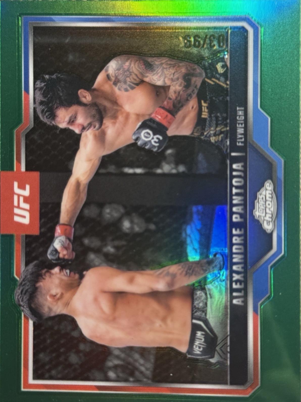 Alexandre Pantoja 2025 Topps Chrome UFC Base #188 Green Refractor
