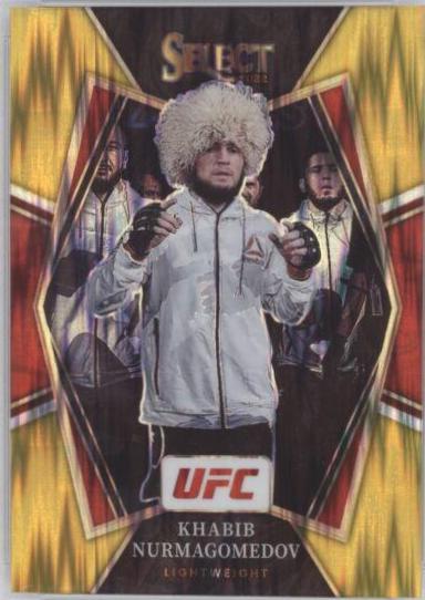 Khabib Nurmagomedov 2022 Panini Select UFC Premier Level #145 Gold Flash
