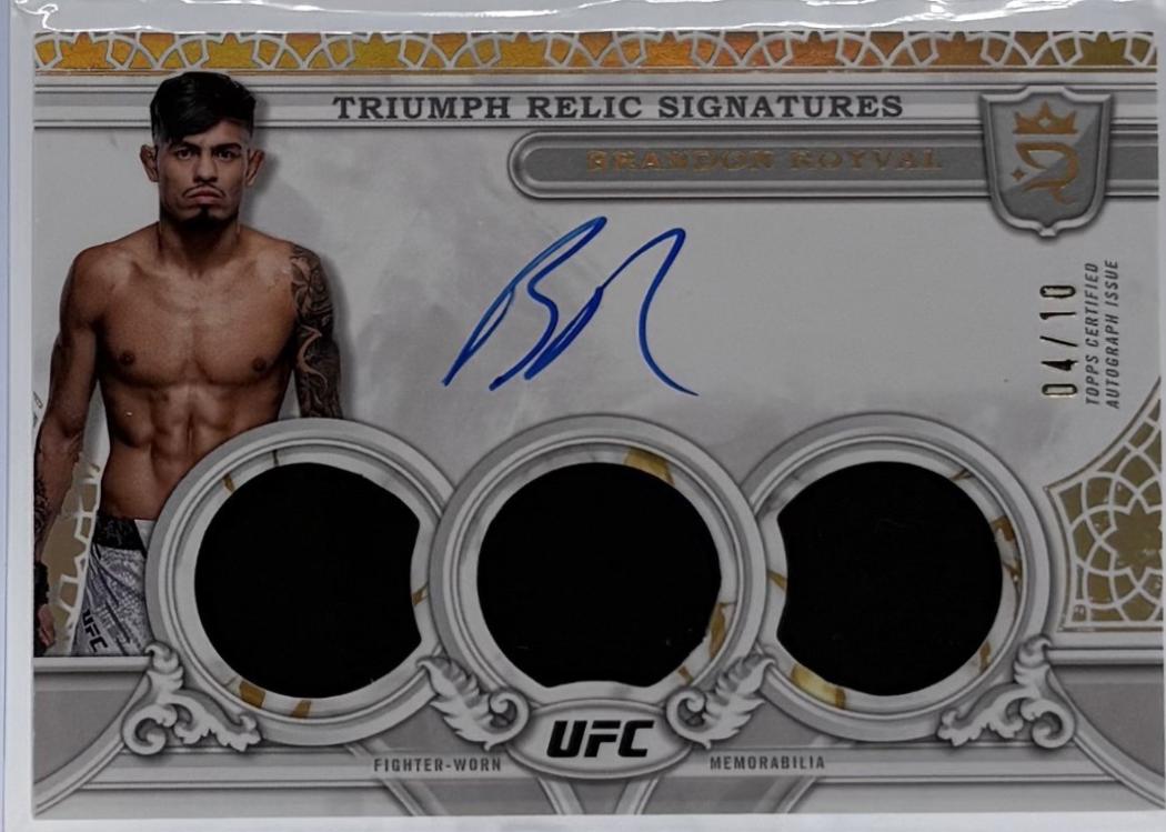 Brandon Royval 2024 Topps Royalty UFC Triumph Relic Signatures #TRS-BRL Gold