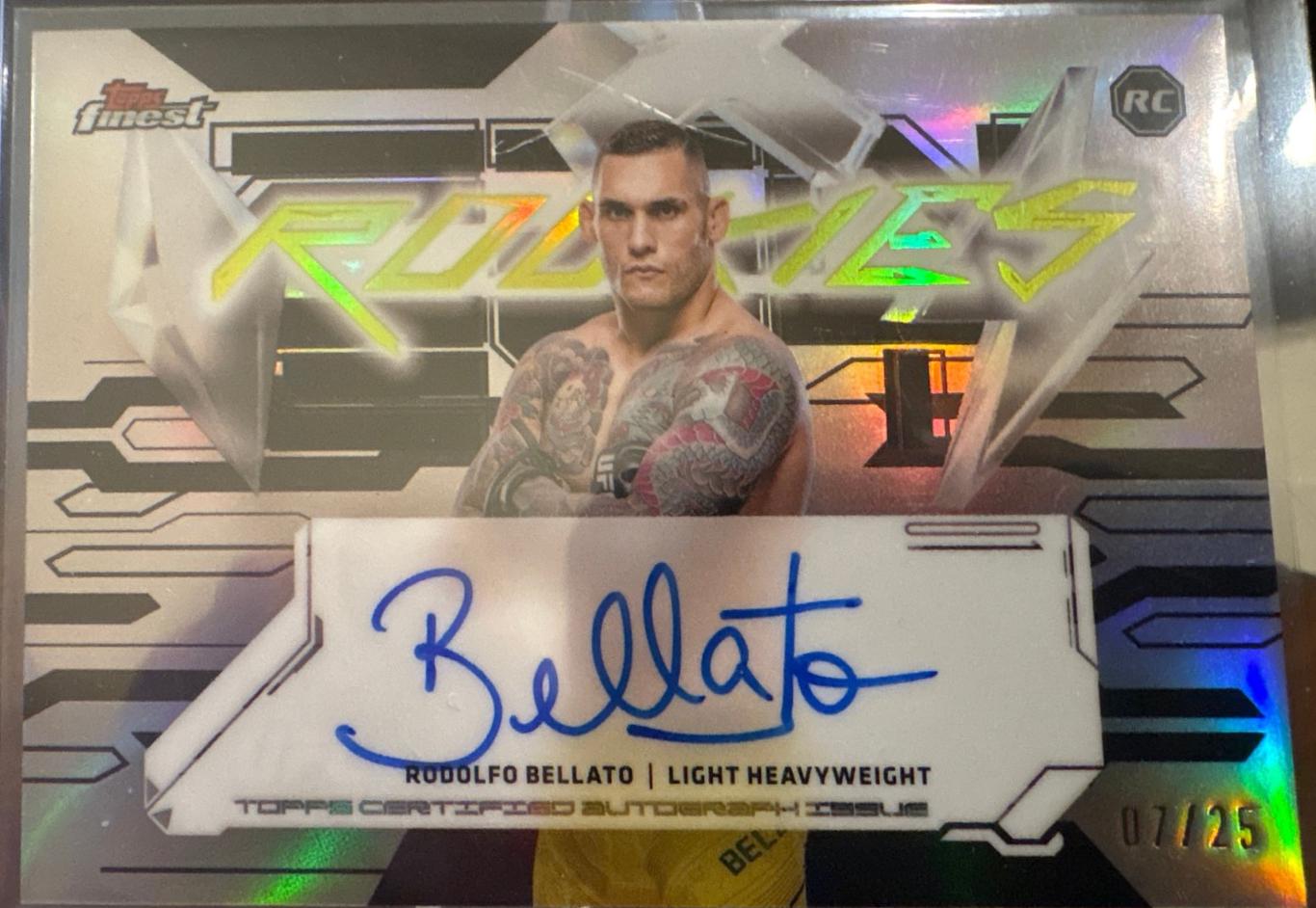 Rodolfo Bellato 2025 Topps Finest UFC Finest Rookie Autographs #FRA-RB Red Refractor